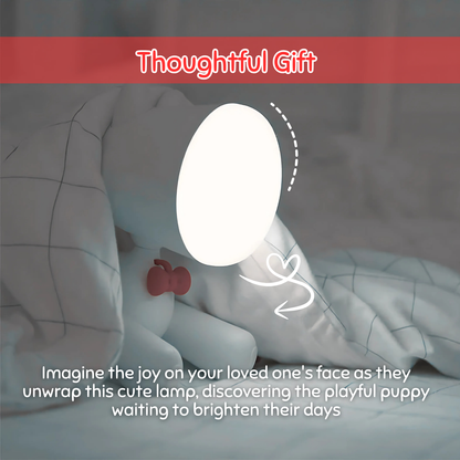 Puppy LED Tail Switch | Decorative LED Desk Lamp for Bedroom, Study, Living Room, and Kids' Rooms | Ambient Light, Night Lamp, Functional Table Lamp, and Adorable Home Decor Piece