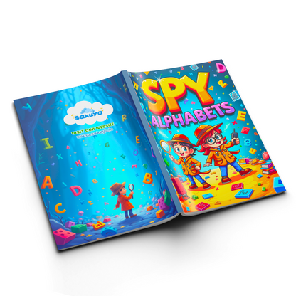 Sakuya Spy Alphabet Activity Book for Kids – Screen-Free Early Learning with HD Illustrations, Boosts Memory, Vocabulary, Creativity, and Hand-Eye Coordination for Engaging ABC Fun