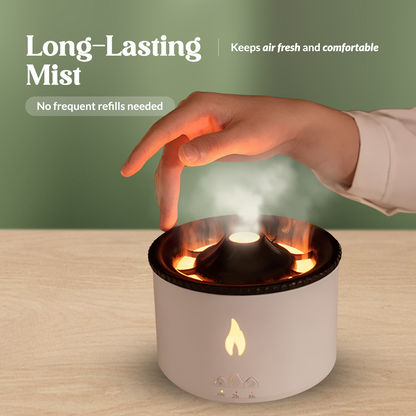 Sakuya Volcano Humidifier for Home, Flame Diffuser Atmosphere Light, Noiseless Aroma Aromatherapy Machine, Auto Shut-Off, Essential Oil Diffuser for Large Room, Home, Office