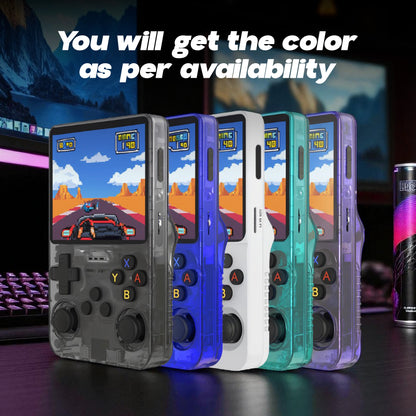 Sakuya Handheld Game Console with 3.5-Inch IPS Display, 10000+ Retro Games for Kids and Adults, Dual 3D Joysticks, 3200mAh Battery, Fast Charging, Linux System for Smooth Gameplay R365