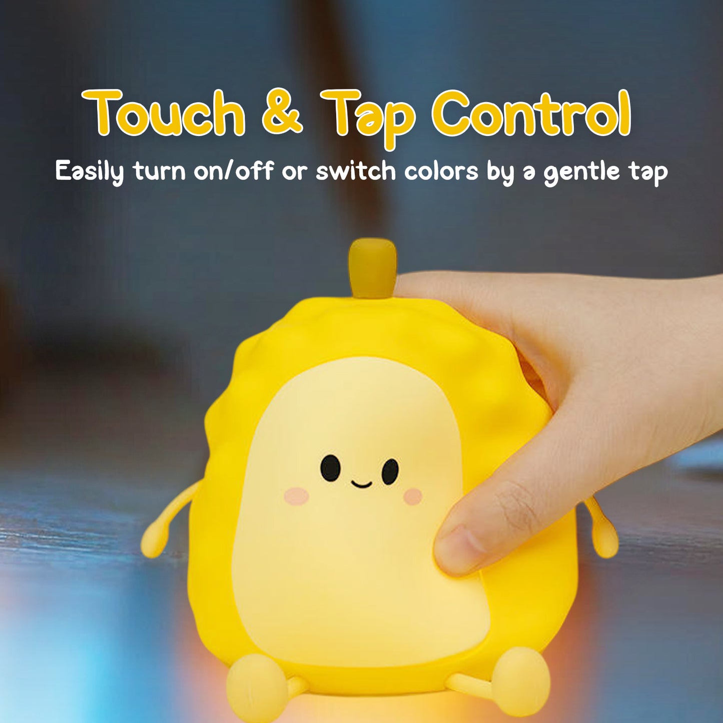 Sakuya Durian Silicone LED Night Light – Cute Rechargeable Bedside Lamp for Kids & Adults, Soft Touch Nursery Night Lamp, Bedroom Home Décor Gift