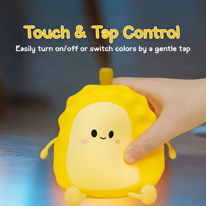 Sakuya Durian Silicone LED Night Light – Cute Rechargeable Bedside Lamp for Kids & Adults, Soft Touch Nursery Night Lamp, Bedroom Home Décor Gift