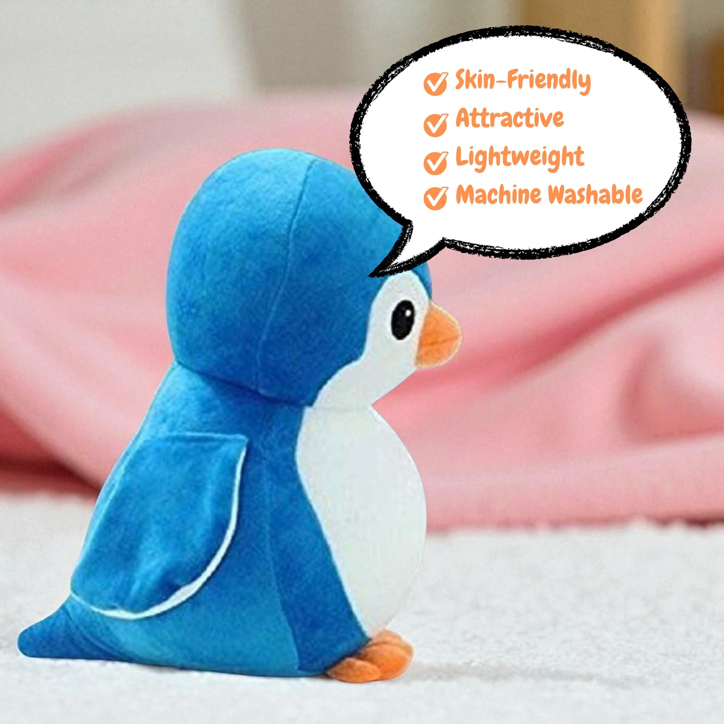 Sakuya Penguin Soft Toy Plush | Cute Stuffed Animal for Kids & Adults | Cuddly Birthday Gift, Nursery & Room Decor | Huggable Penguin Plushie for Boys & Girls