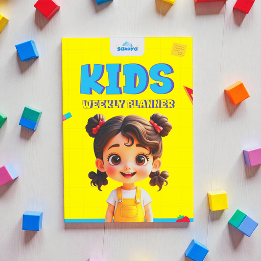 Sakuya Kids Weekly Planner | Fun & Colorful Planner for Children | Daily Schedule, Goal Tracker, To-Do List & Habit Chart | Perfect for School, Home & Time Management