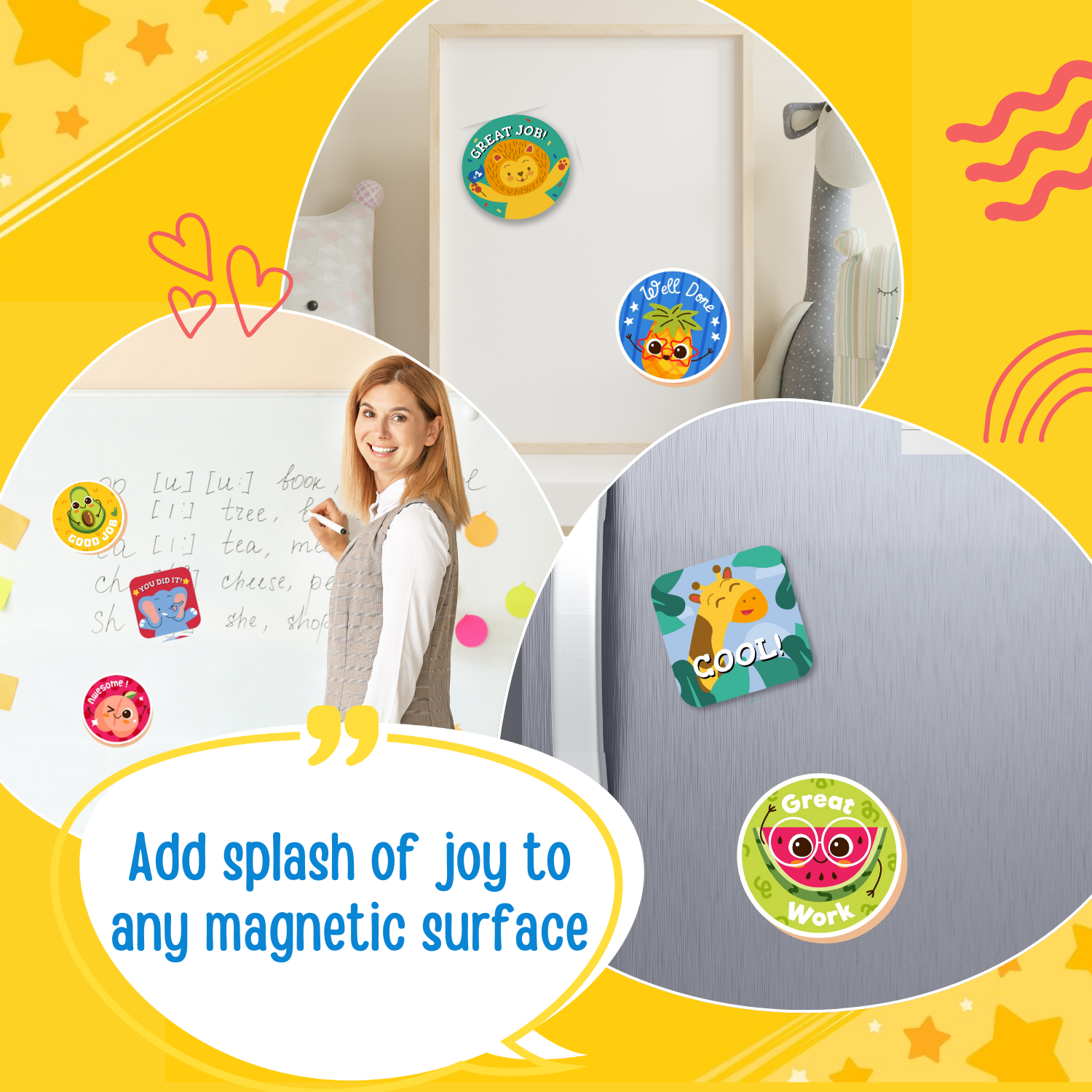 Cool DIY Fridge Magnets- Badges for kids-Pintables pdf file- Not a physical product - Sakuya