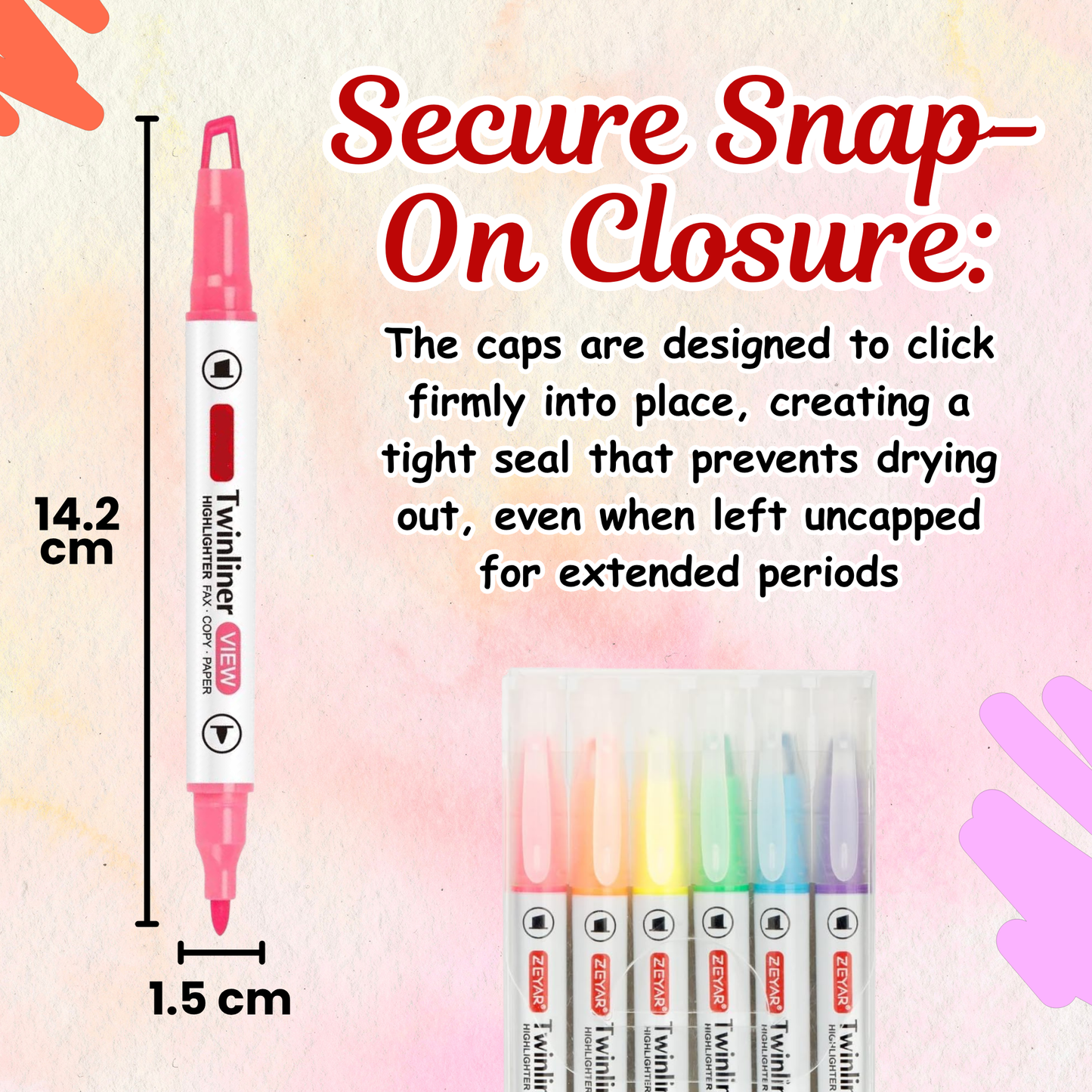 Sakuya Twinliner Highlighter Pens with Dual Tips for Study, Office, Journaling, Color Coding, Smooth Marking, Compact Design, Non-Toxic Ink, and Comfortable Grip for Daily Use | Kawai Stationery