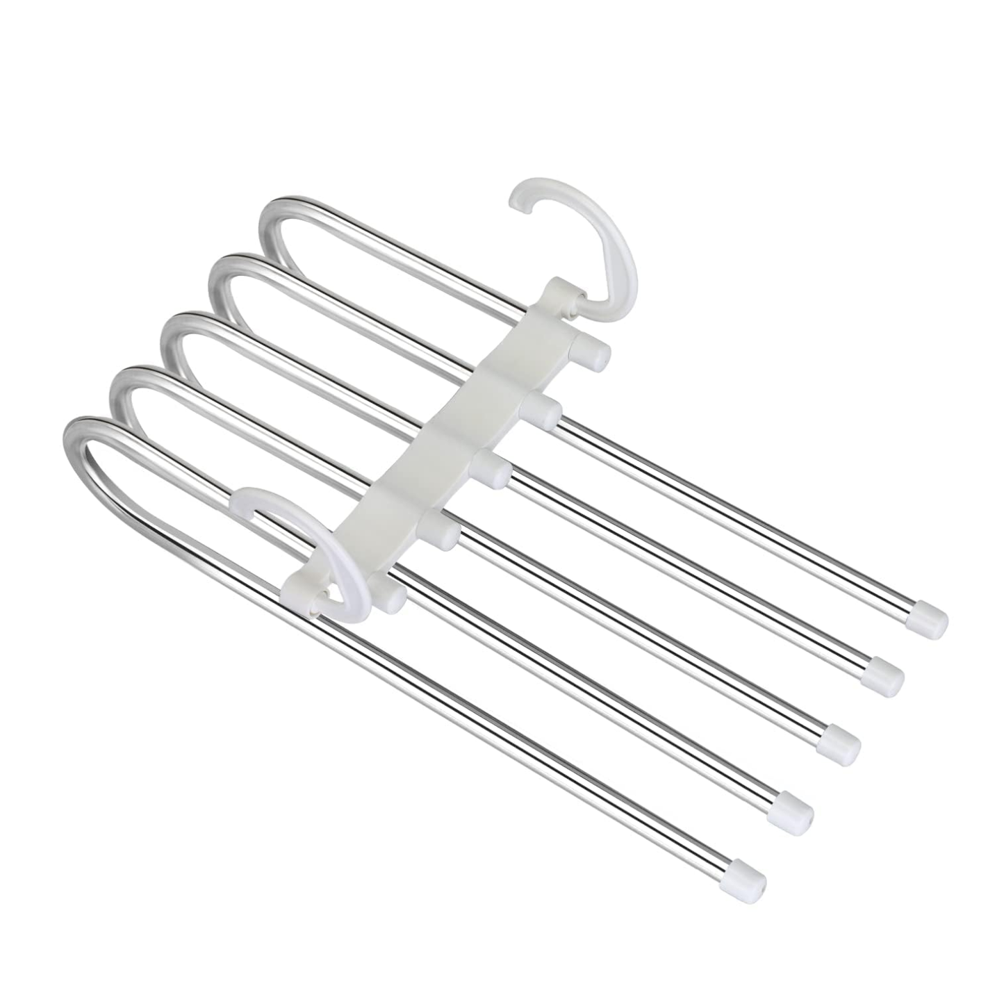 Sakuya 5 in 1 Stainless Steel Hanger for Clothes is Multi Purpose Hangers for Wardrobe Space Saver/Magic Foldable Hangers for Clothes to Save Space and Organize Pants - Sakuya