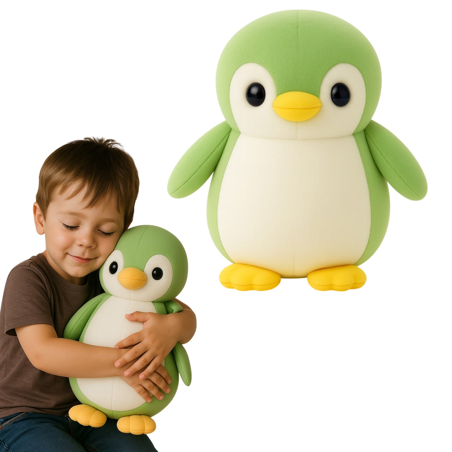 Sakuya Penguin Soft Toy Plush | Cute Stuffed Animal for Kids & Adults | Cuddly Birthday Gift, Nursery & Room Decor | Huggable Penguin Plushie for Boys & Girls Grey