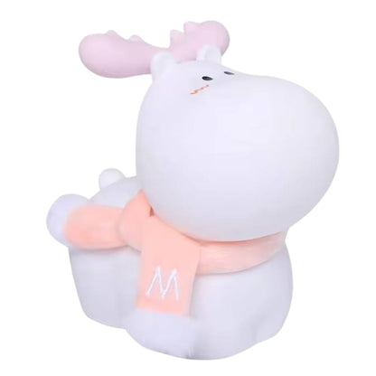 Sakuya Reindeer LED Night Lamp – Cute Silicone Bedside Light for Kids, Nursery & Bedroom Decor, Rechargeable Soft Light with Tap Control, Gift for Christmas & Birthday