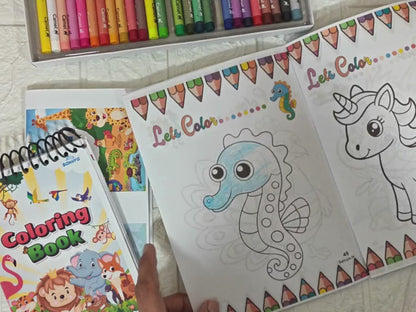 Animal Coloring Book for Kids Printable | 100 Page Digital Coloring Sheets | Easy Animal Coloring Pages