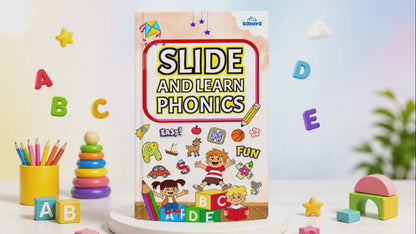 Sakuya Slide and Learn Phonics Book for Kids Ages 5+ | Interactive Phonics Learning, English Word Sounds, Early Reading Skills, Ideal for UKG and Beginner Readers