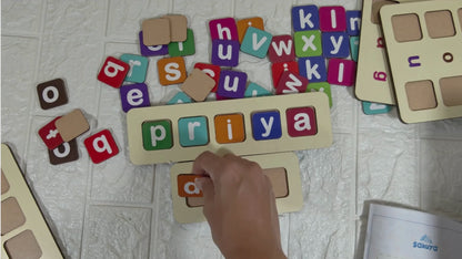 Sakuya Hands-On Phonics Kit for Kids | Games for Kids | Letter and Spelling Game | Durable Letter Tiles | Early Development Game, and Engaging Cognitive Development Activities