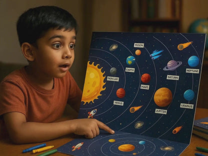 Sakuya Solar System Printable Activity Book for Kids | Homeschool Worksheets | Outer Space Learning | Educational Solar System Model for Preschool