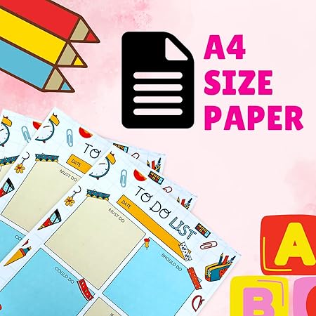Sakuya To-Do Planner (Pack of 2) - To-Do List Pad, Planner Sheets, and Daily To- Do List Planner – Ideal for Students, Professionals, and Families – Perfect for Daily Routines and Tasks-50 Pages