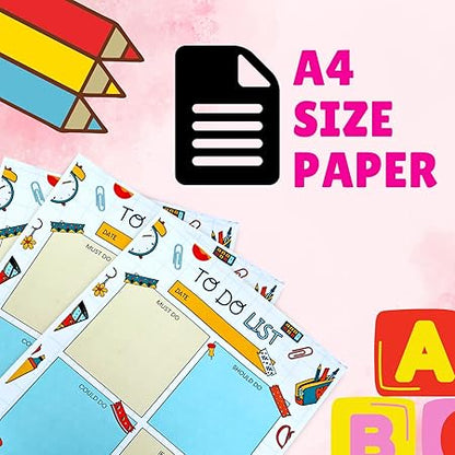 Sakuya To-Do Planner (Pack of 2) - To-Do List Pad, Planner Sheets, and Daily To- Do List Planner – Ideal for Students, Professionals, and Families – Perfect for Daily Routines and Tasks-50 Pages