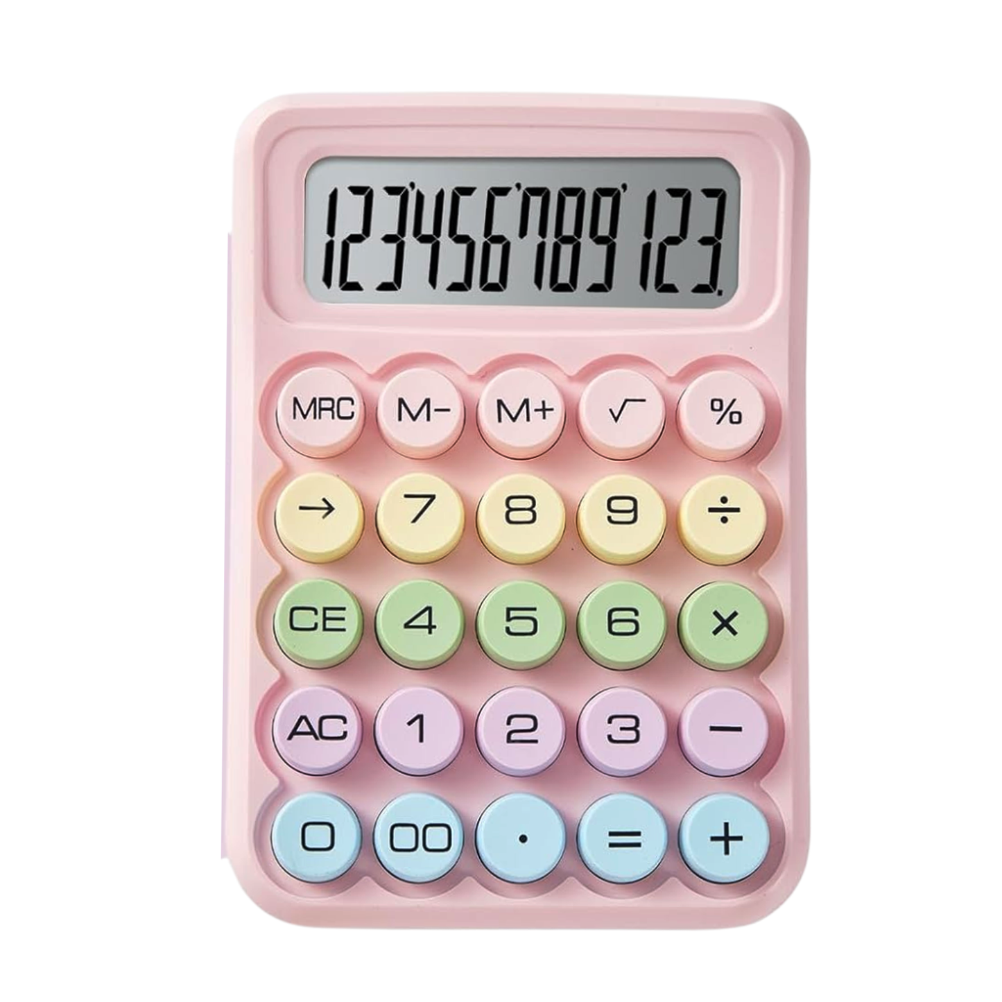 Sakuya Colorful Calculator | Large Display, Soft-Touch Buttons, Battery-Powered, Aesthetic Design, Perfect for Office, School, Students, and Professionals, Easy to Use