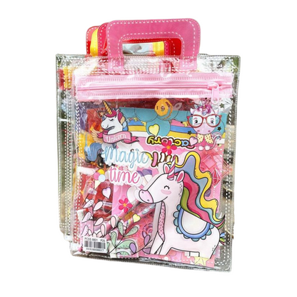 Cartoon Stationary Kit for Kids with Cartoon -Themed Pencils, Eraser, Sharpener, Notebook, Ruler, and More | Fun and Colorful Gift Set for School and Creative Play