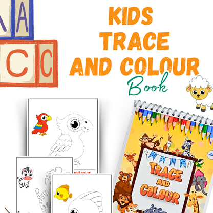 Sakuya Trace and Color Activity Book – 50 Pages for Ages 3-5 – Boosts Fine Motor Skills & Sparks Creativity - Sakuya