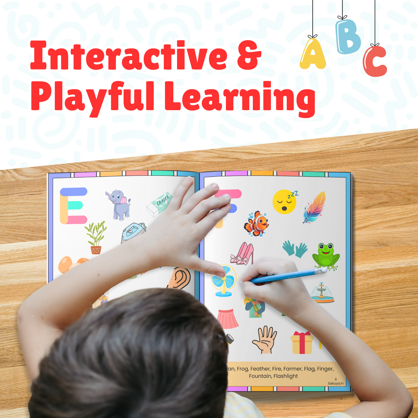 Sakuya Spy Alphabet Activity Book for Kids – Screen-Free Early Learning with HD Illustrations, Boosts Memory, Vocabulary, Creativity, and Hand-Eye Coordination for Engaging ABC Fun