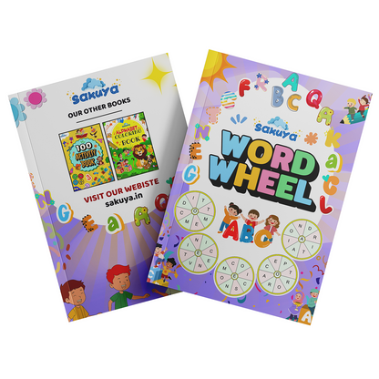 Sakuya Word Wheel Puzzle Book for Vocabulary Building and IQ Boost - Fun and Challenging Word Game for Kids and Adults - Educational, Portable, and Gift-Friendly
