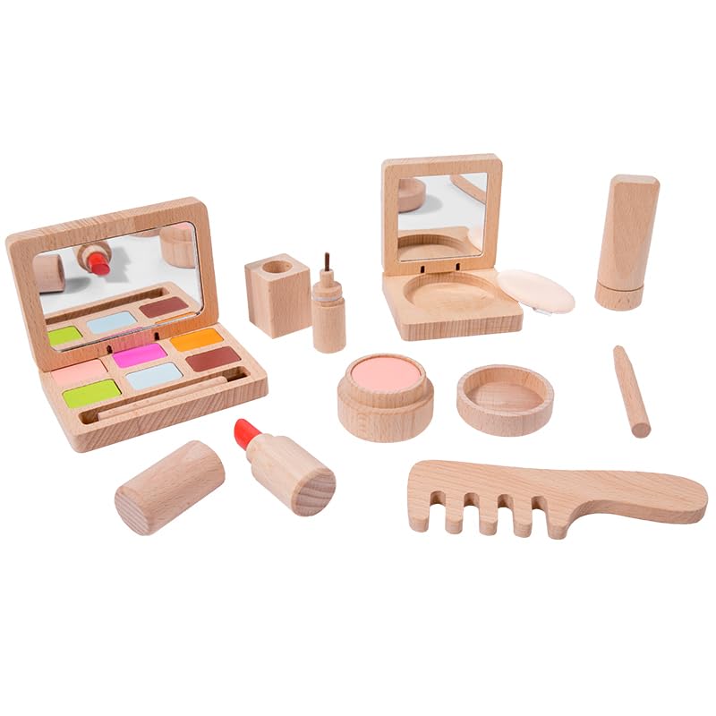 Sakuya Wooden Makeup Toy | Girls Salon Playset | Beauty Salon Play Set with Vanity and Accessories - Sakuya