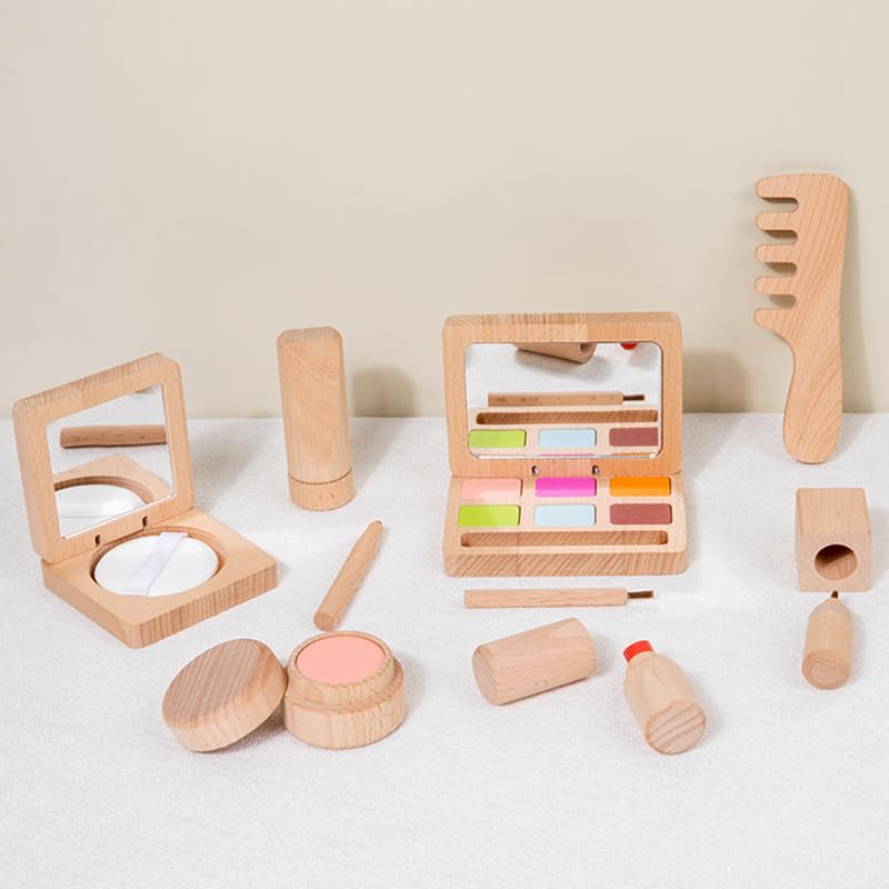 Sakuya Wooden Makeup Toy | Girls Salon Playset | Beauty Salon Play Set with Vanity and Accessories - Sakuya