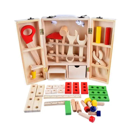 Sakuya Wooden Carpenter Tool Box Children Portable Educational Construction Toys for Kids - Sakuya